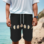 Blood Moon Lunar Phase Print Men's Cargo Shorts