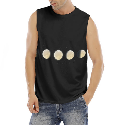 Blood Moon Lunar Phase Print Men's Fitness Tank Top