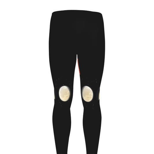 Blood Moon Lunar Phase Print Men's leggings