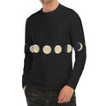 Blood Moon Lunar Phase Print Men's Long Sleeve Rash Guard