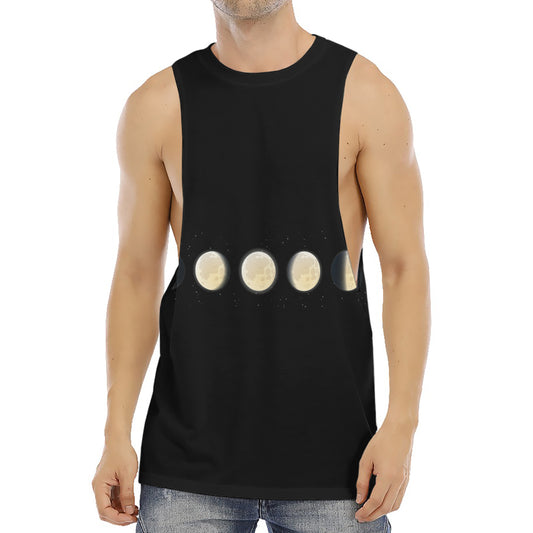 Blood Moon Lunar Phase Print Men's Muscle Tank Top