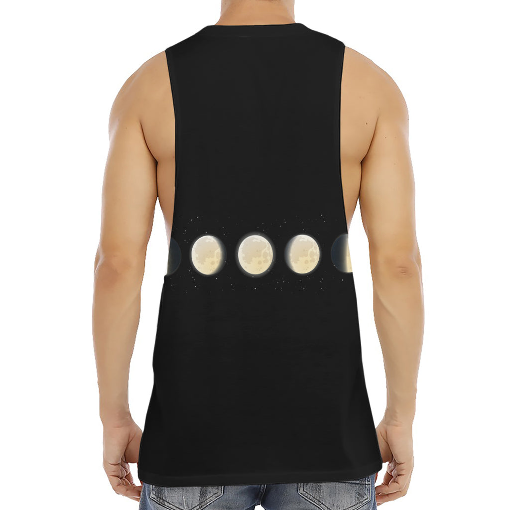 Blood Moon Lunar Phase Print Men's Muscle Tank Top