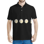 Blood Moon Lunar Phase Print Men's Polo Shirt