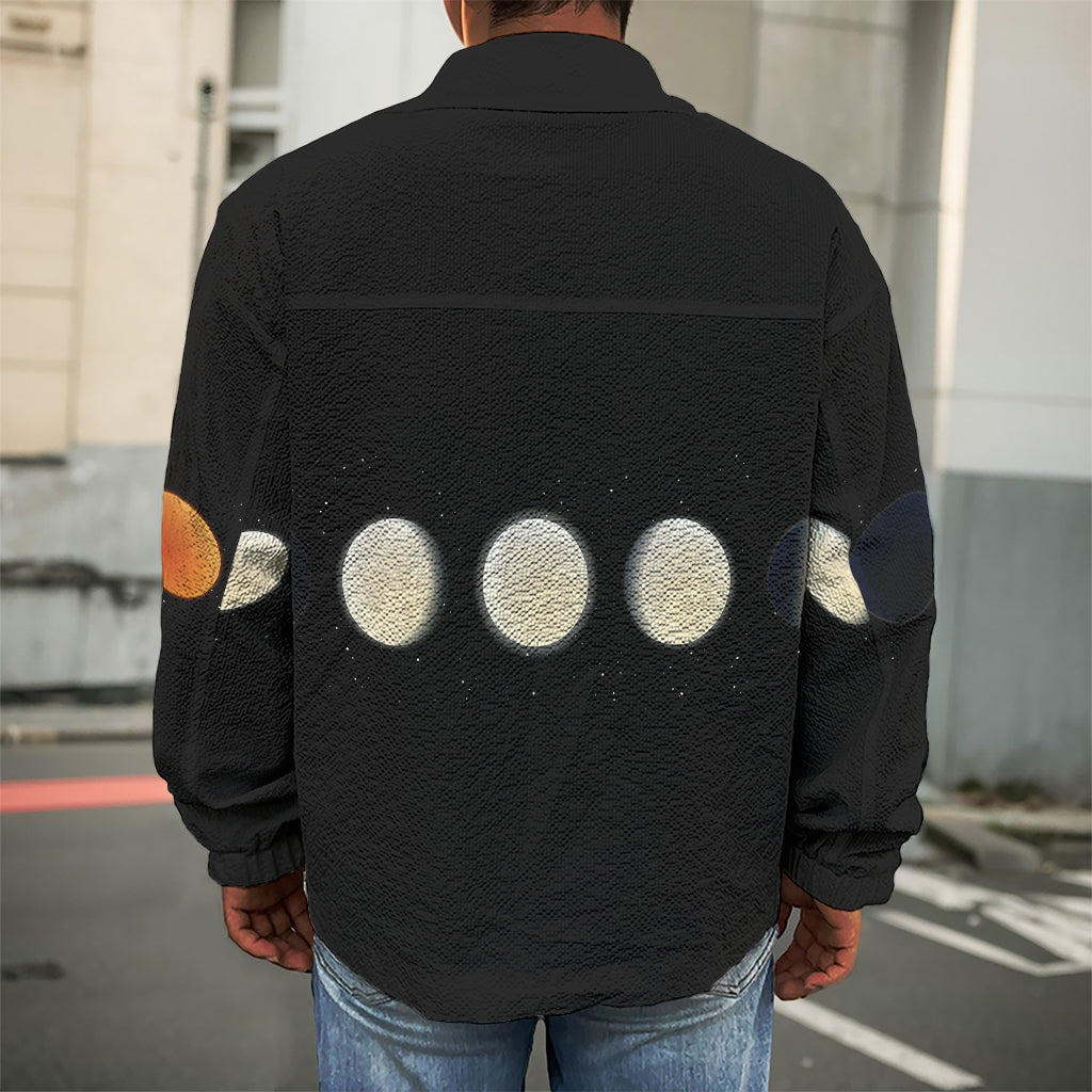 Blood Moon Lunar Phase Print Men's Shirt Jacket