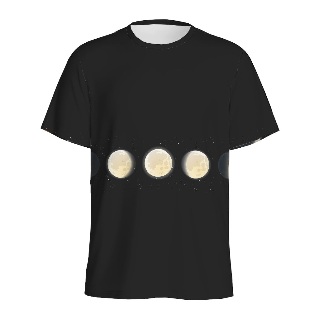 Blood Moon Lunar Phase Print Men's Sports T-Shirt