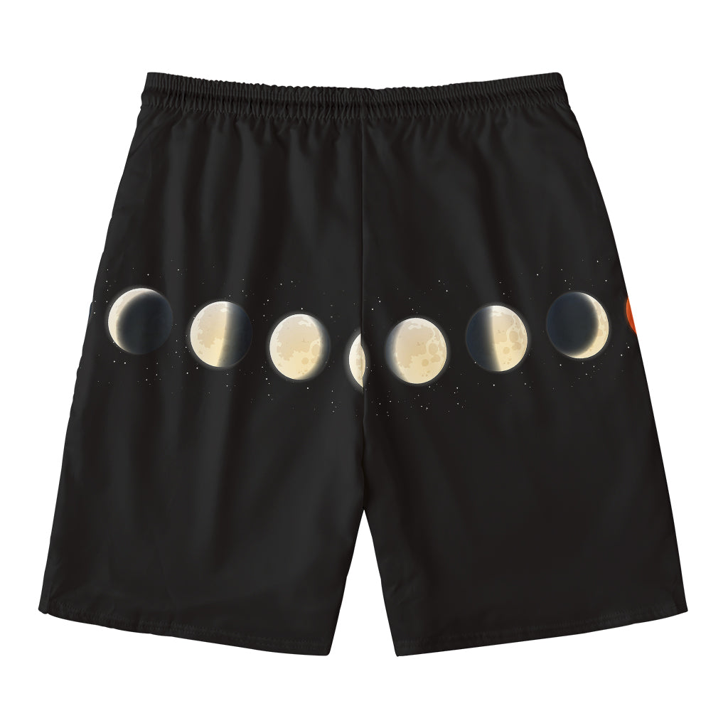 Blood Moon Lunar Phase Print Men's Swim Trunks