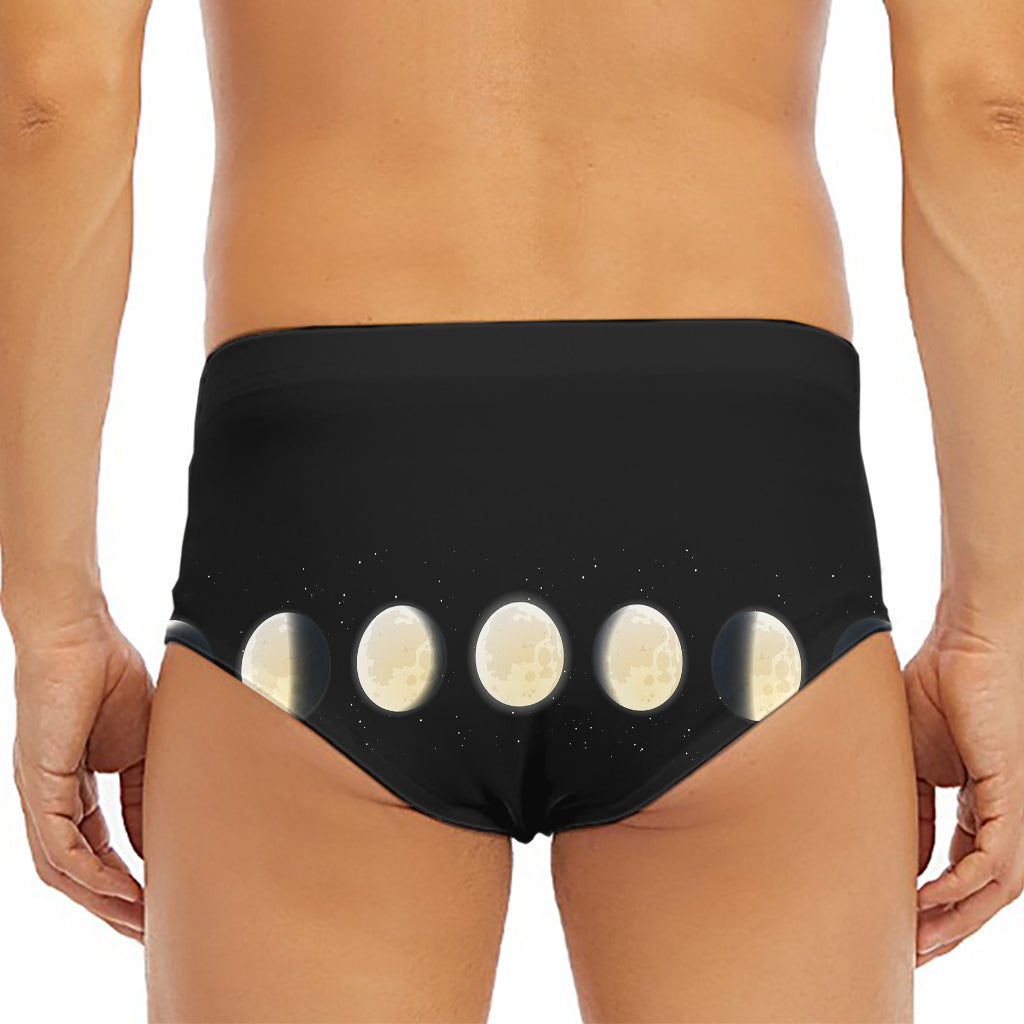 Blood Moon Lunar Phase Print Men's Triangle Swim Briefs