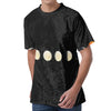 Blood Moon Lunar Phase Print Men's Velvet T-Shirt