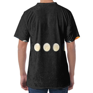 Blood Moon Lunar Phase Print Men's Velvet T-Shirt