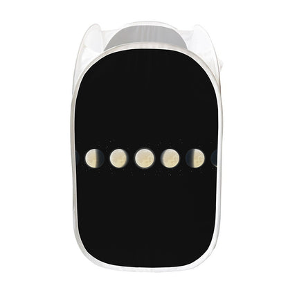 Blood Moon Lunar Phase Print Mesh Laundry Hamper