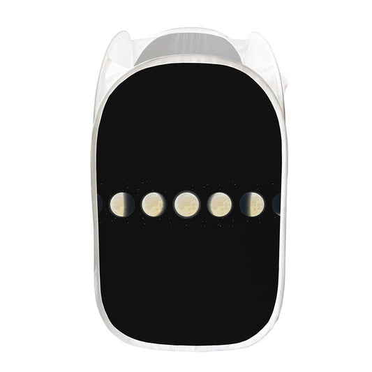 Blood Moon Lunar Phase Print Mesh Laundry Hamper