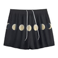 Blood Moon Lunar Phase Print Mesh Shorts