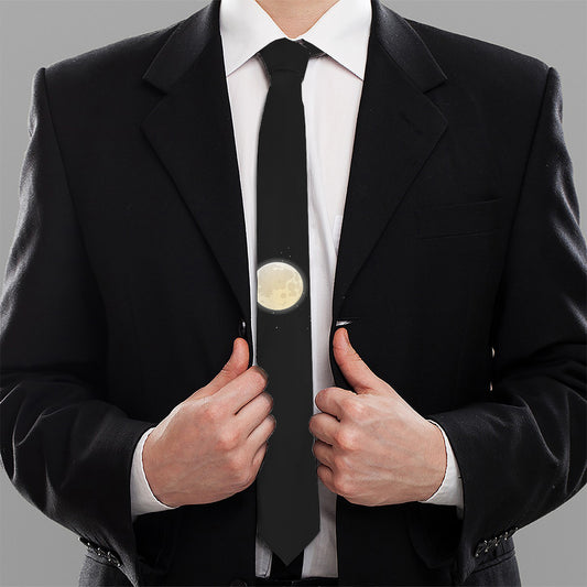 Blood Moon Lunar Phase Print Necktie