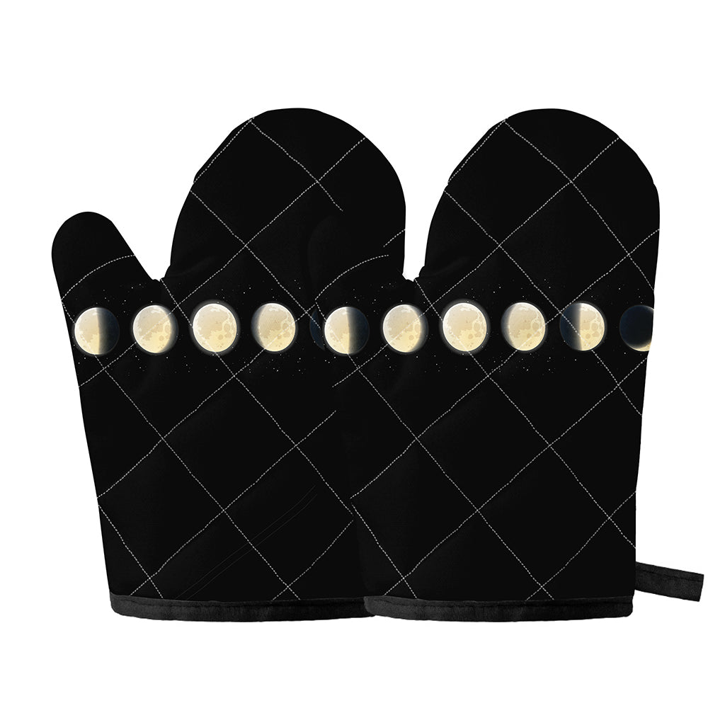Blood Moon Lunar Phase Print Oven Mitts