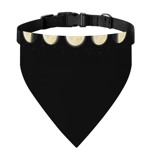 Blood Moon Lunar Phase Print Over The Collar Dog Bandana