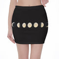 Blood Moon Lunar Phase Print Pencil Mini Skirt
