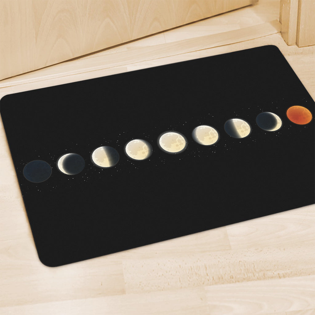 Blood Moon Lunar Phase Print Polyester Doormat