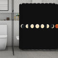 Blood Moon Lunar Phase Print Polyester Shower Curtain