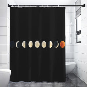 Blood Moon Lunar Phase Print Premium Shower Curtain