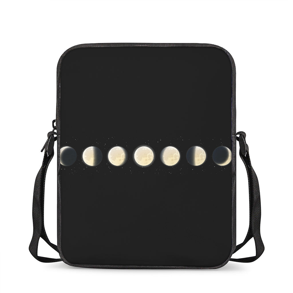 Blood Moon Lunar Phase Print Rectangular Crossbody Bag