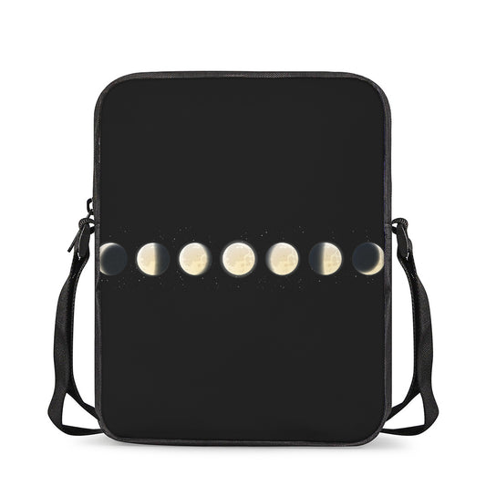 Blood Moon Lunar Phase Print Rectangular Crossbody Bag
