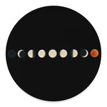 Blood Moon Lunar Phase Print Round Floor Mat