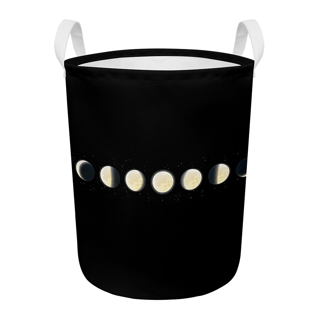 Blood Moon Lunar Phase Print Round Laundry Basket