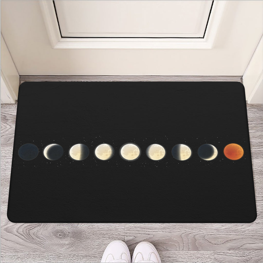 Blood Moon Lunar Phase Print Rubber Doormat