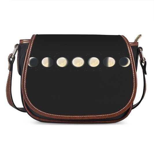 Blood Moon Lunar Phase Print Saddle Bag