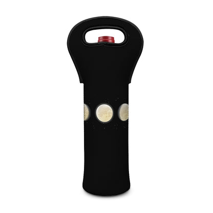 Blood Moon Lunar Phase Print Single Neoprene Wine Tote