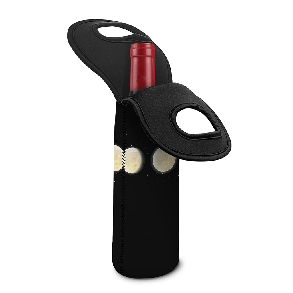 Blood Moon Lunar Phase Print Single Neoprene Wine Tote