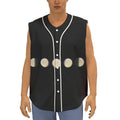 Blood Moon Lunar Phase Print Sleeveless Baseball Jersey