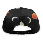 Blood Moon Lunar Phase Print Snapback Cap