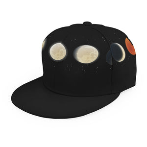 Blood Moon Lunar Phase Print Snapback Cap