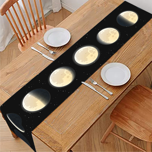Blood Moon Lunar Phase Print Table Runner