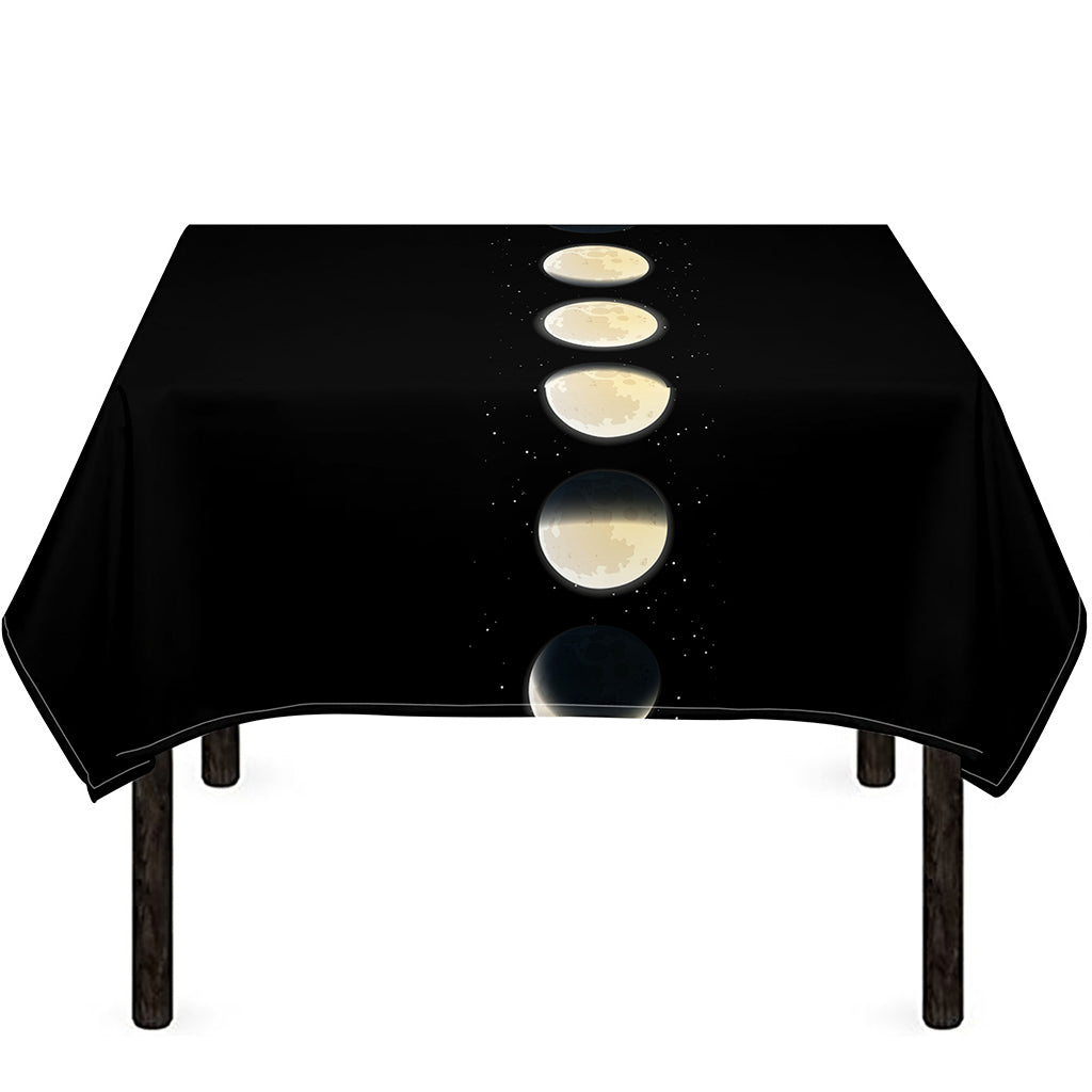 Blood Moon Lunar Phase Print Tablecloth