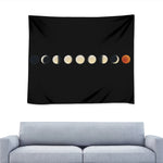 Blood Moon Lunar Phase Print Tapestry
