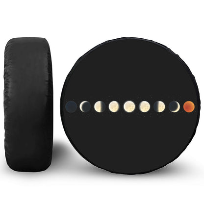 Blood Moon Lunar Phase Print Tire Cover