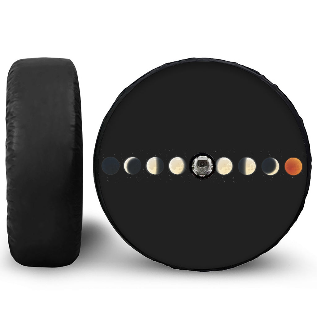 Blood Moon Lunar Phase Print Tire Cover With Camera Hole