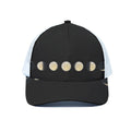 Blood Moon Lunar Phase Print White Mesh Trucker Hat