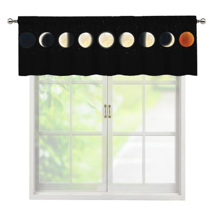 Blood Moon Lunar Phase Print Window Valance