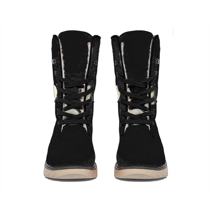 Blood Moon Lunar Phase Print Winter Boots