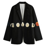 Blood Moon Lunar Phase Print Women's Blazer