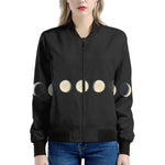 Blood Moon Lunar Phase Print Women's Bomber Jacket