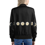 Blood Moon Lunar Phase Print Women's Bomber Jacket