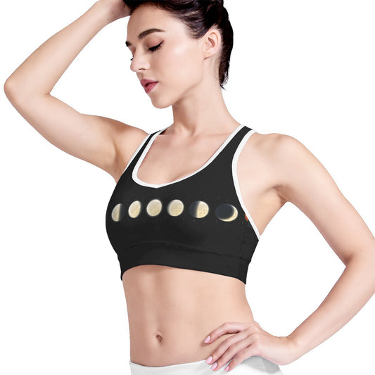 Blood Moon Lunar Phase Print Women's Sports Bra