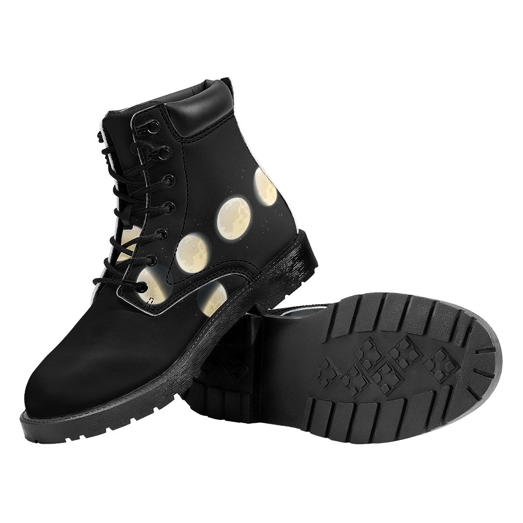 Blood Moon Lunar Phase Print Work Boots