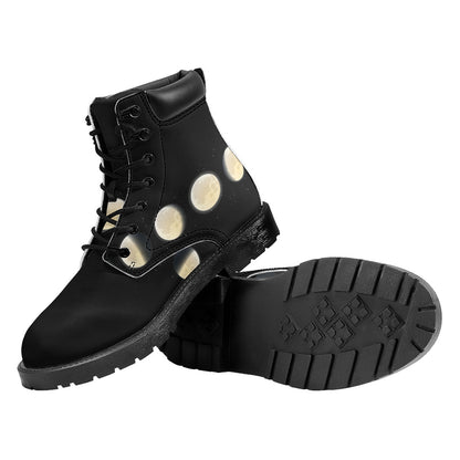 Blood Moon Lunar Phase Print Work Boots