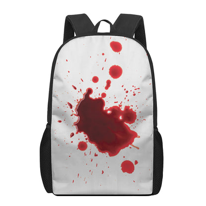 Blood Splashed Print 17 Inch Backpack