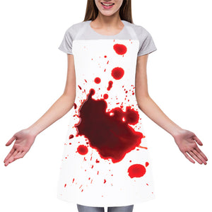 Blood Splashed Print Adjustable Apron